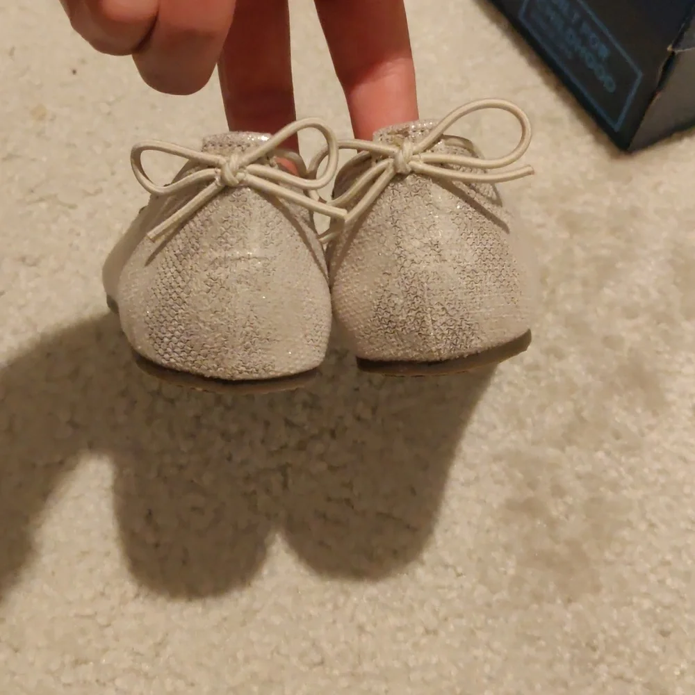STRIDE RITE JULIA BALLET FLAT GIRLS SHOES size 13.5 M CHAMPAGNE Light Gold CUTE